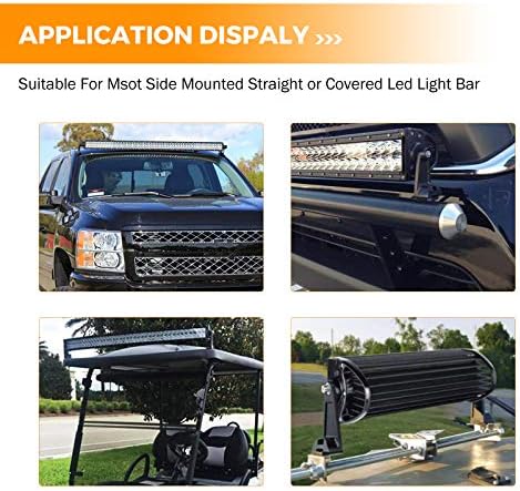 Auxbeam Light Bar Mounds 2pcs Kit de suportes de montagem lateral universal para caminhões Offroad Carreira LED de jipe ​​de carro