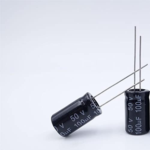 Capacitor 100UF 50V, 20 PCS Capacitor eletrolítico 100UF, capacitor não polarizado NP bipolar de 50V, capacitor não polar