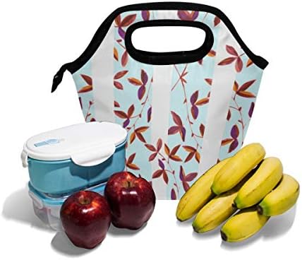 VIPSK Lunch bolsa Peeping Vines Lancheira, Bolsas de almoço de piquenique à prova d'água de viagem ao ar livre com zíper, preto