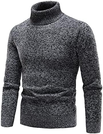 Suéteres de neferlife para homens magro de gola alta de gola alta de golau -suéter de malha de malha casual suéteres