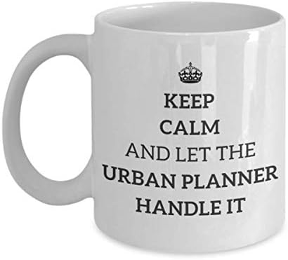 Mantenha a calma e deixe o planejador urbano lidar com a xícara de chá planejando a colegial de trabalho presente de viagem