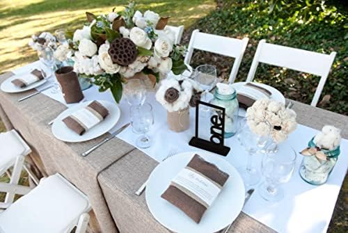 Números de mesa de casamento de madeira preta - números de mesa ocos de estilo de carta pura com base para o titular para recepção de festa de eventos de casamento