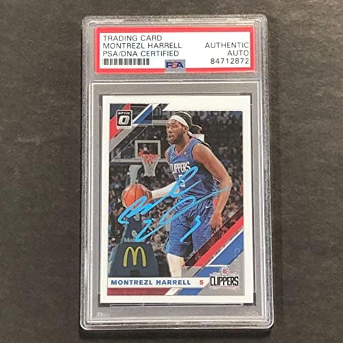 2019-20 Optic Panini 40 Montrezl Harrell Card assinado PSA Slabbed Clippers - Basketball Slabbed Cartões de novato