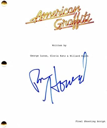 Ron Howard assinou autógrafo American Graffiti Filme completo Script - Opie Taylor, o show de Andy Griffith, Richie