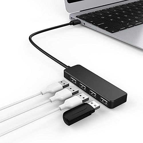 Hub USB, 4 Port USB Adaptador Ultra-Slim Splitter USB, Adaptador de Cíder de Extensão USB de Porta USB Multi USB para PC, Laptop,