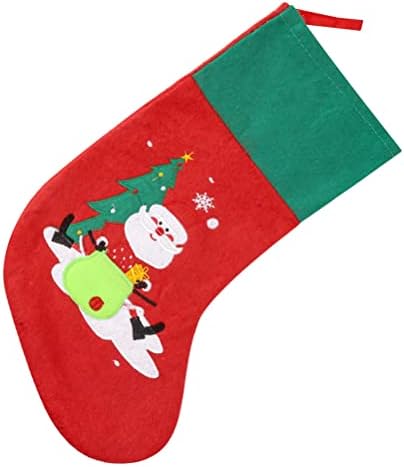 ABOOFAN 1PC Bordado Papai Noel Festival de Christmas Festival Sock Creative não tecido para a decoração de casa