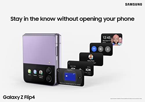 Samsung Galaxy Z Flip 4 Smartphone, Factory Desbloqueado Android Cell Phone, 256 GB Galaxy Z Flip 4 Limpa com anel