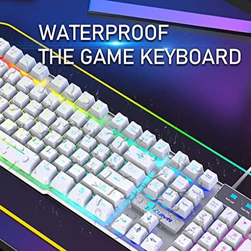 RGB Teclado de teclado e mouse RGB com arco-íris LED LUZ