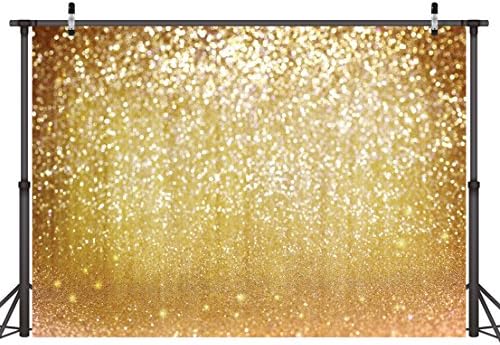 Lywygg 8x6ft fotografia de vinil Passo-cenário Partículas douradas Background Background Dreamy Fantasy Tanse de sonho de metal
