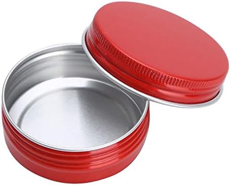 1 oz/30 ml de jarra de lata de alumínio vermelho com tampa de parafuso 18 Pacote de metal latas de latas de latas de alumínio de