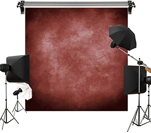 Kate 10x10ft/3x3m Red abstrato cenário retrô vermelho escuro textura retrato fotografia Ações de fundo de estúdio adereços