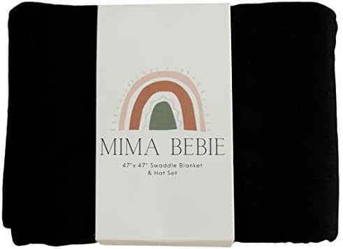 Mima Bebie Swaddle Blanket and Hat Set - Recentemente recebendo cobertor para menino e menina - cobertor macio e aconchegante