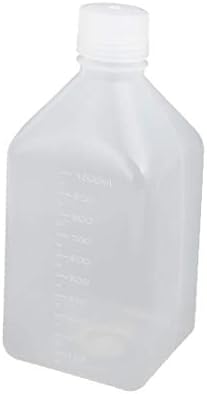 X-Dree 95mmx95mmx205mm 1000ml HDPE Bottle retângulo de plástico HDPE Limpar (95mmx95mmx205mm 1000ml hdpe retángulo de plástico en forma de botella transparente