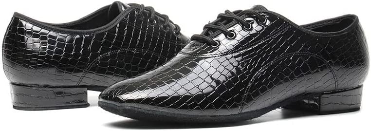 KXDFDC Sapatos de dança de salão padrão masculino de 2 cm de salto baixo tango jazz tênis de dança para homens