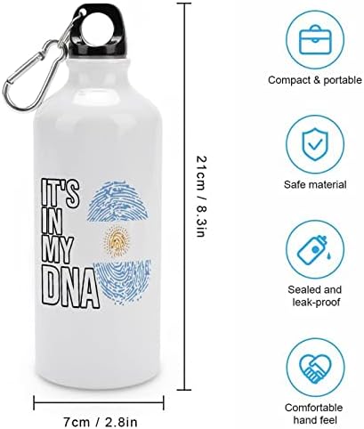Está no meu DNA Argentina Flag Diretor de água à prova de vazamentos de água com tampa de parafuso para esportes Bike Gym