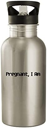 Presentes de Knick Knack grávida, estou - 20 onças de aço inoxidável garrafa de água ao ar livre, prata