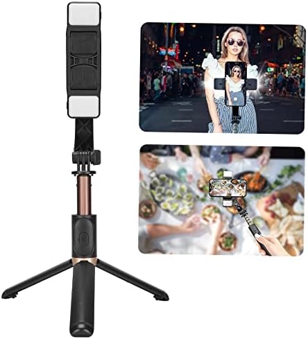 Capture fotos perfeitas com um tripé Bluetooth Selfie Stick e preencha a luz para dispositivos Android. Inclui controle remoto para uso versátil - multifuncional e sem fio com luz.
