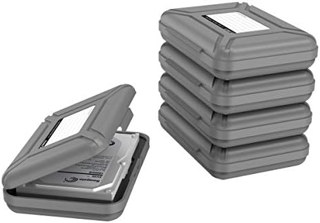 Caixa de disco rígido OROPO para HDD/SSD 5 polegadas 5 pacotes portáteis disco rígido portátil carregando caixa de armazenamento
