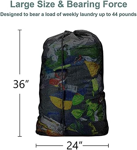 Bolsa de lavanderia Dalykate com alças e bolso de malha e malha sacos de lavanderia 3 pacote, 2 pacote de itens