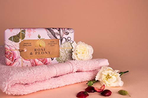 The English Soap Company, Rose & Peony Soap Bar, coleção de aniversário 200G