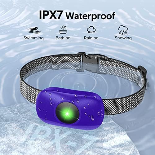 Colar de choque de cachorro, colar de treinamento de cães vegamile com remoto colar de choque elétrico à prova d'água IPX7 com vibração,