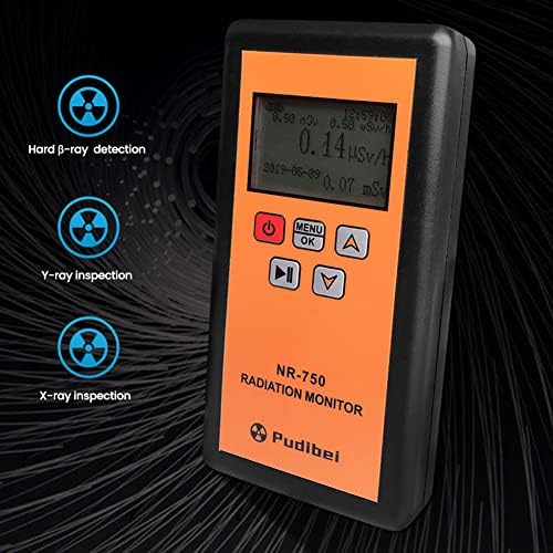 XIXIAN NR-950 Handheld Detector de radiação nuclear portátil LCD Exibir testador radioativo doméstico Geiger contador β Y Detecção de raios-X Vibrações de som de som de triplos triplos leves radiação nuclear D D D D.