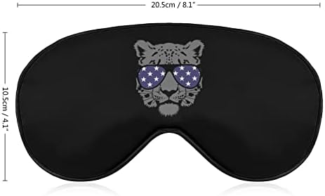 Máscara de olho de leopardo preto legal com alça ajustável para homens e mulheres noite de viagem para dormir uma soneca