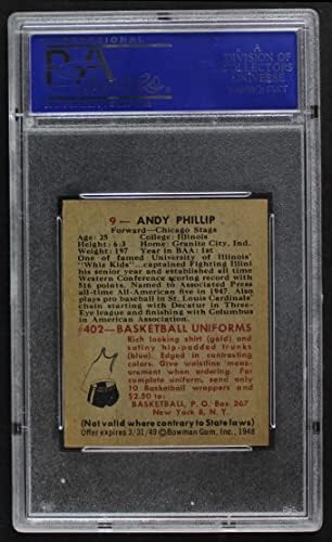 1948 Bowman 9 Andy Phillip Stags-Bskb PSA PSA 7.00 Stags-Bskb Illinois
