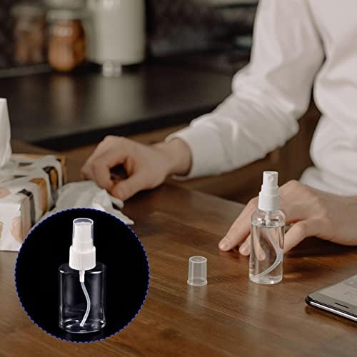 M Medirxidade 3 em 1 Conjunto de garrafas de viagem transparente - Farruz de spray de loção de shampoo com funil Aplicar