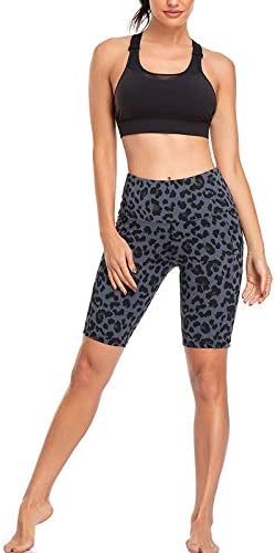 Treino de cintura alta feminino leggings treinamento esporte impressa em treino de corrida leggings ioga calças de bolso curto calças