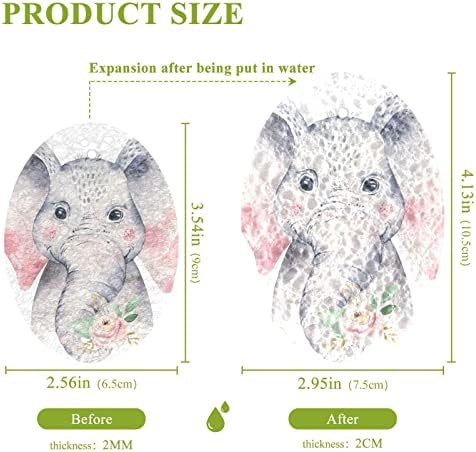 Alaza fofa de aquarela elefante esponjas naturais esponjas de celulares de cozinha para pratos para lavar banheiros e limpeza