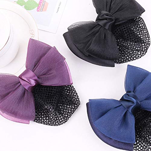 Lurrose Bowknot Hair Hair Bun Capa Mulheres Clipe de cabelo Barretas NETE SONE