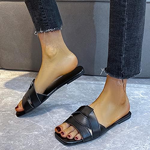 Slippers for Women Women Indoor Outdoor Spring Flat Aberto do dedo do pé verão