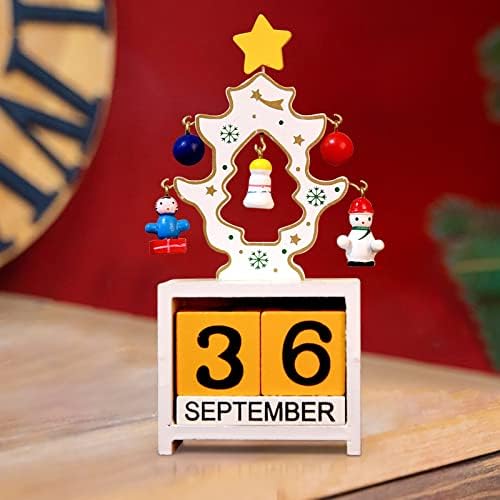 Presentes de Natal criativos Decorações de calendário de madeira Pequenas mini datas de madeira Decorações de Natal
