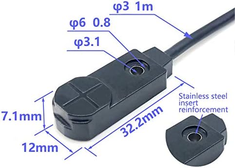 TAIDACENT 3 FIO DC12 ~ 24V MINI METAL DE PROMIMIDADE DE PROMIMIDADE DO TIPO DE LIMITE CUMPELA INTERRUPTORIA DE ÓLEO DE ÓLEO