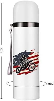 Motocross de bicicleta de terra American Flag Bottle Isoled Water Bottle 19 Oz Aço inoxidável Tiro
