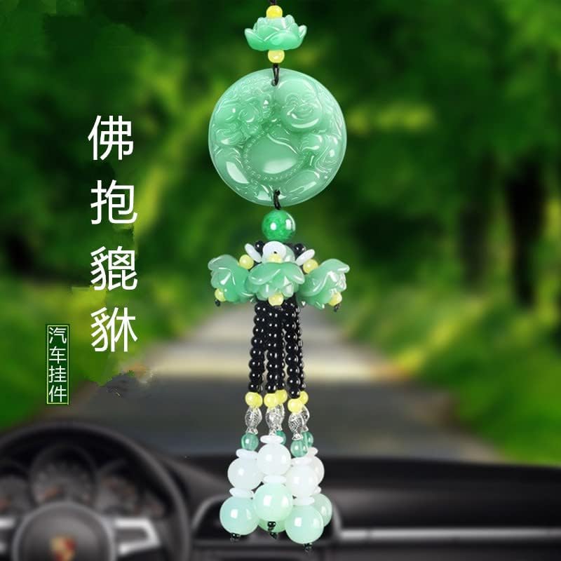 Xiexueliano Placa o suprimento de pingentes de carro dentro e fora de segurança, segurança e proteção, jade verde, ornamentos