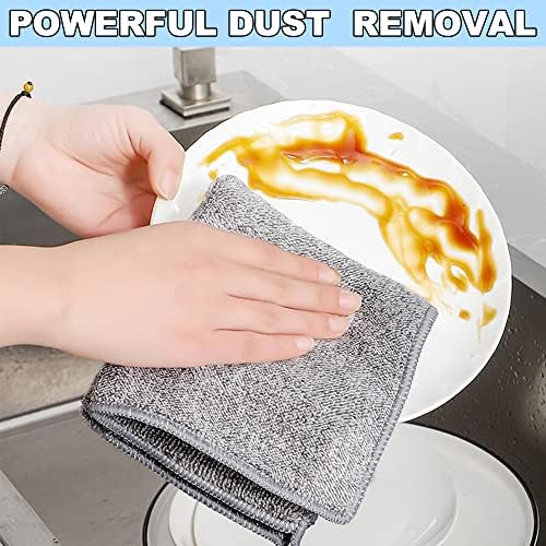 Pano de limpeza de microfibra naopitamente e toalhas de prato de cozinha de 10 embalagens altamente absorventes de limpeza reutilizáveis
