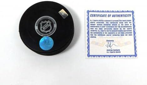 Cory Conacher assinou a NHL Sovenir Hockey Puck senadores AJ Sports Auto - Pucks de NHL autografados