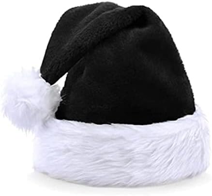Papai Noel para mulheres, adultos unissex Velvet Comfort Xmas chapéu extra de pelúcia para festa de férias festivas no ano novo