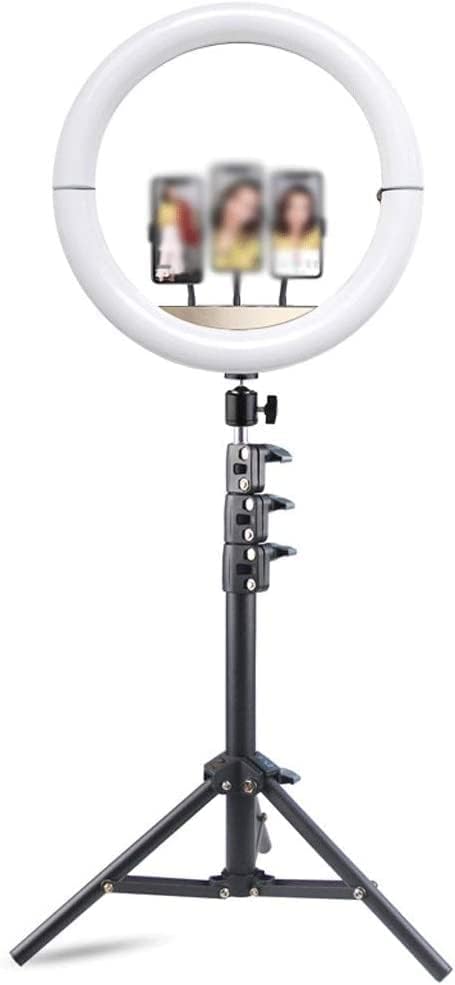 Qtthzzz ringlight 14 Anel de selfie dobrável Luz com suporte de celular do suporte de tripé, suporte de luz do círculo de