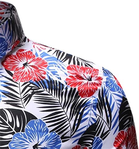 2023 camisa masculina de nova manga curta botão casual para baixo camisetas de praia estampadas florais