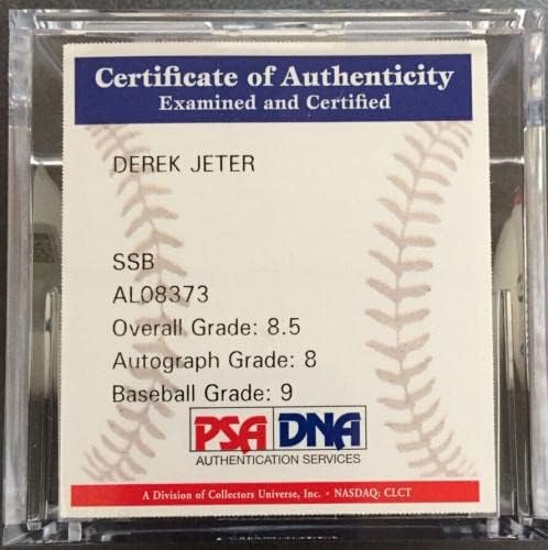Derek Jeter assinou a MLB Ball, Hologramas de NM -MT, PSA COA, MLB e Steiner - Bolalls autografados