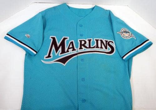 1994-02 Florida Marlins #73 Jogo usada Teal Jersey BP ST Placa de nome Removido 46 82 - Jogo usado MLB Jerseys