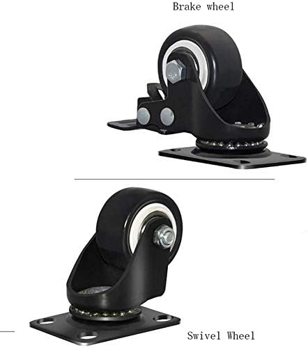 Z Criar projetos de design 4 Pacote Rodas de mamona duráveis ​​Caster giratória com rodas de móveis de poliuretano de freio rodas