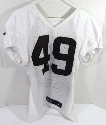 2021 Cleveland Browns Klondre Thomas #49 Jogo emitido Jersey White Practice