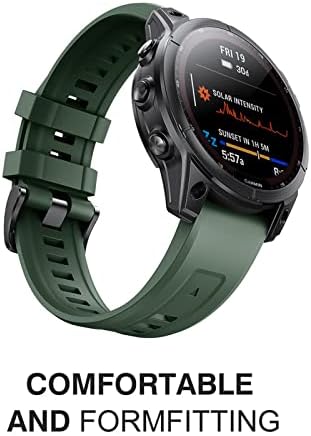 Sawidee 22/26mm Official Silicone Watch Band tiras rápidas para Garmin Fenix ​​6 6x Pro 5x 5 mais 3HR 935 945 Fenix ​​7x 7 Smart