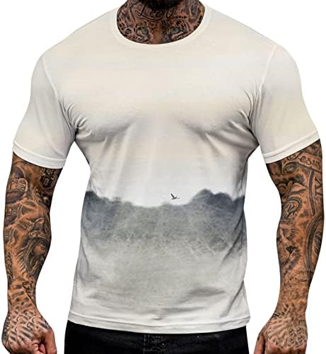 Mens primavera e férias de verão casual retro angustiado todas as peças estampas de leopardo t camisetas redondas pescoço meias masculinas