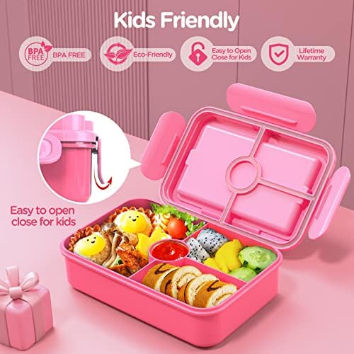 Lancheira de aço inoxidável Bento 5 Comprometer-se para crianças adultos à prova de vazamento BPA-Free + Bento Box Box Box