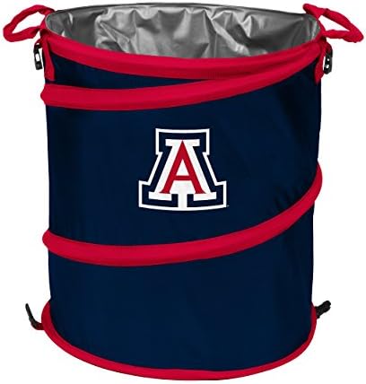 Marcas de logotipo NCAA Colapsível 3-em-1 Cooler de lixo lata, tamanho único, cor de equipe